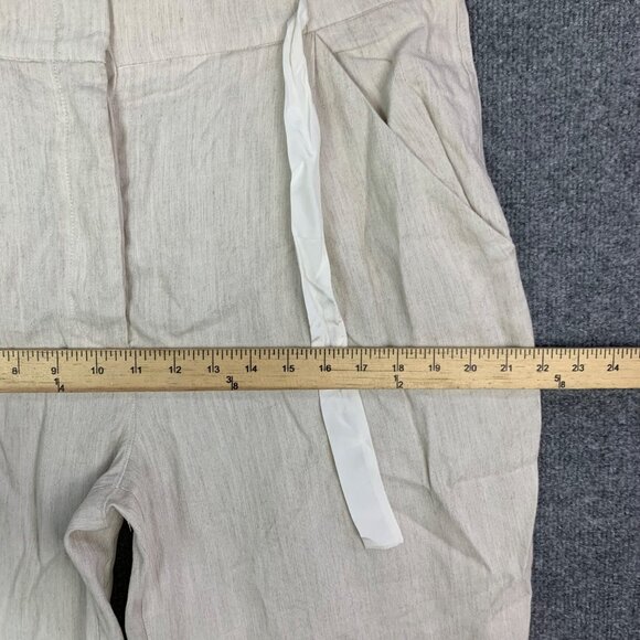 NWT Aritzia Wilfred ALLANWT PANT Ankle Cuff Drawstring Pant Size 12 Linen Blend - Picture 8 of 13